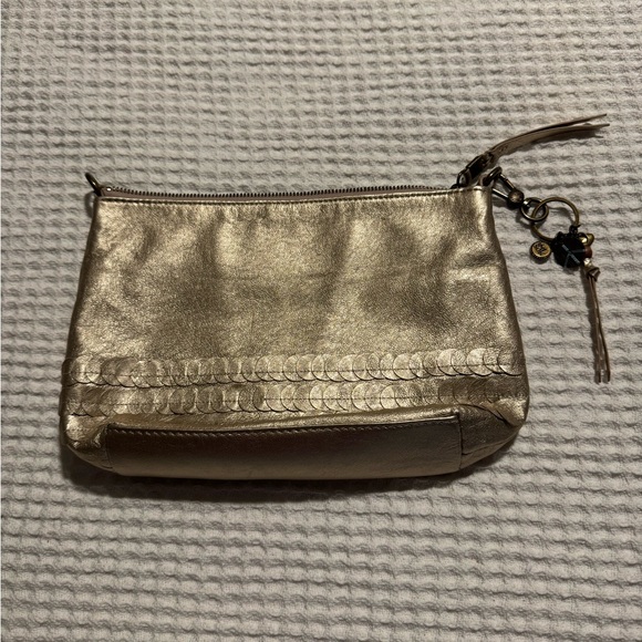 The Sak Handbags - The Sak Shimmering Gold Crossbody. Missing strap